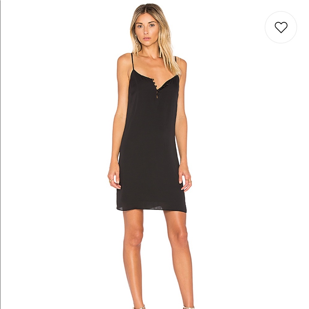 NWOT REVOLVE MINI SLIP DRESS IN BLACK
